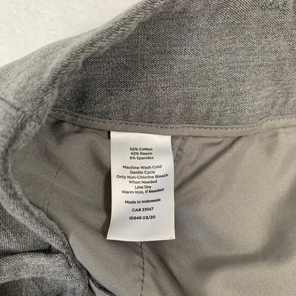 Talbots Newport gray straight leg cotton stretch casual career dress pants - Picture 8 of 11